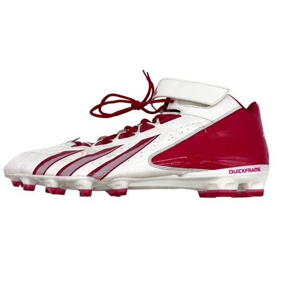 Adidas Quick Frame Football Cleats Men\'s Size 17 Red & White Athletic main image 8